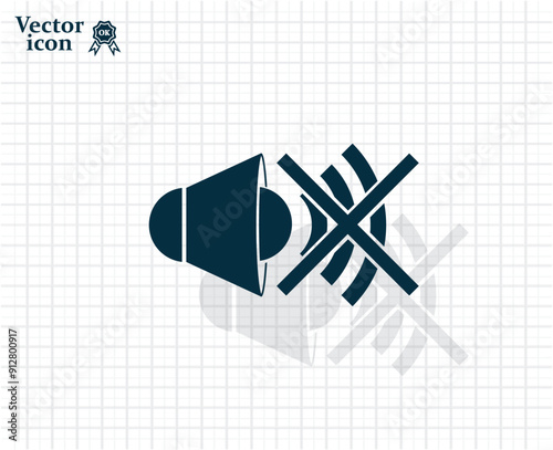 Vector dark color icon with shadow on light checkered background