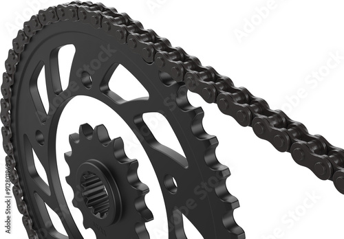 Принти на полотні Chain and sprocket isolated