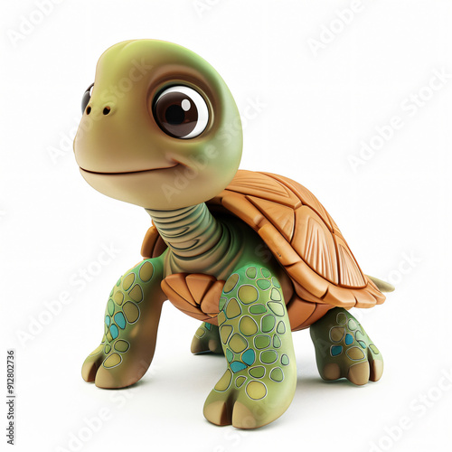 3d render icon of Turtle cartoon