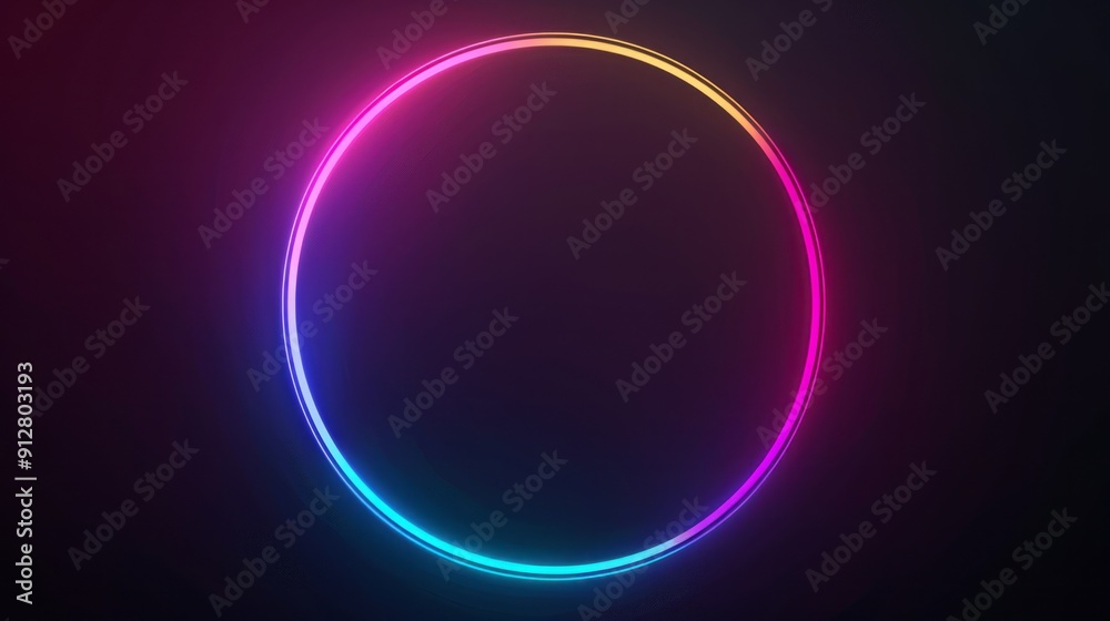 Fototapeta premium neon style at the center of a cover single, black background, Honestly nevermind style 