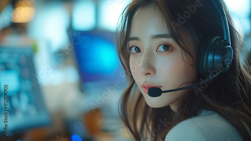 Obraz na płótnie 고객센터,콜센터,CRM