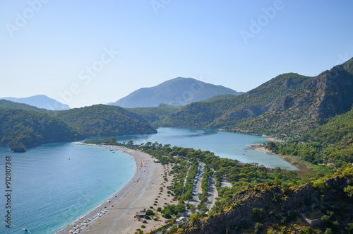 view of the dead sea at fethiye, mugla photo