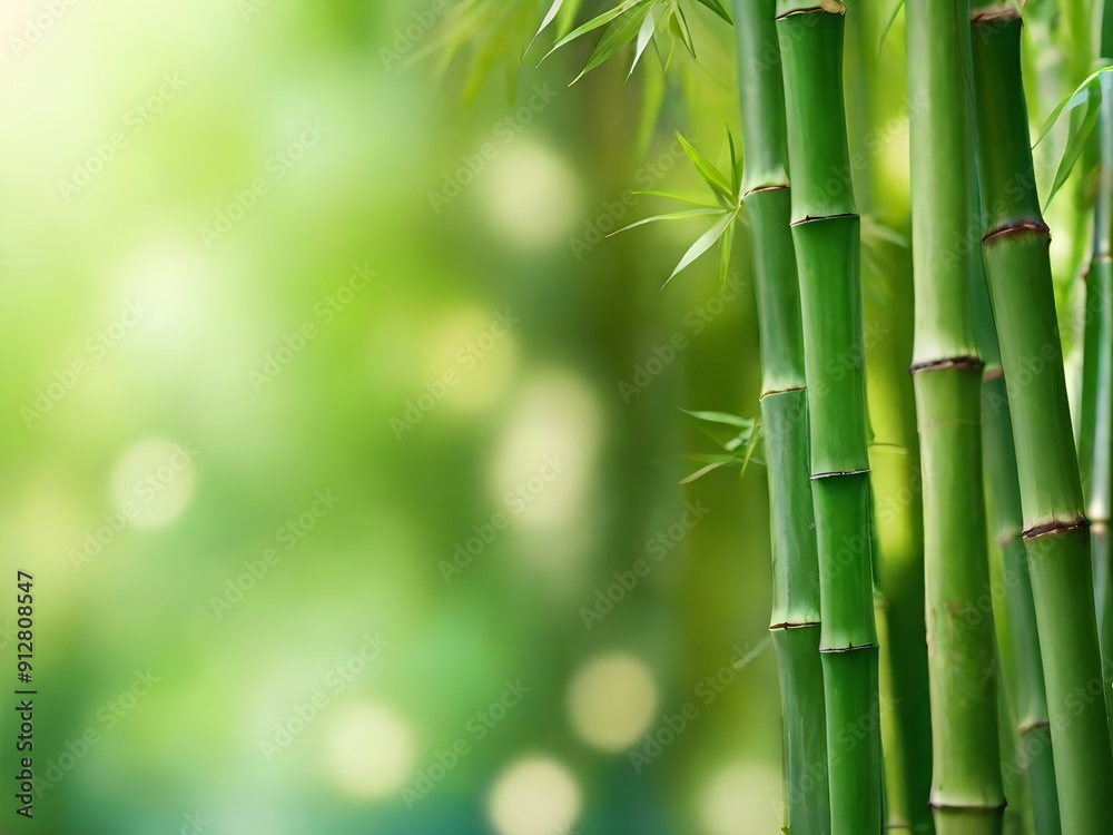 green bamboo forest background with lots of bokeh green bamboo forest background with lots of bokeh