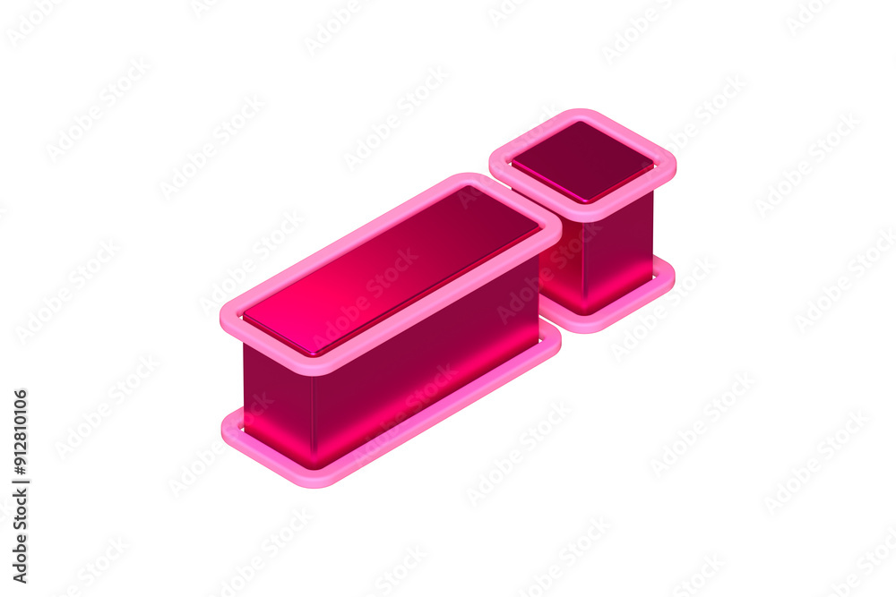 Exclamation point 3D icon in shiny pink. Isometric viewpoint 3D rendering display font suitable for poster, web, advertising and modern design projects. Exclamation point 3D icon in shiny pink. Isometric viewpoint 3D rendering display font suitable for poster, web, advertising and modern design projects.