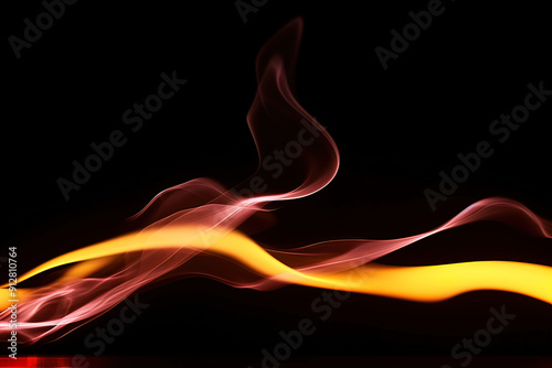 Illustration of yellow flame. Generative AI