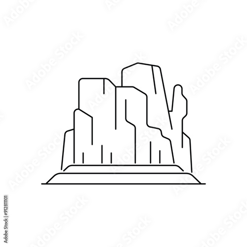 The Grand Canyon vector icon