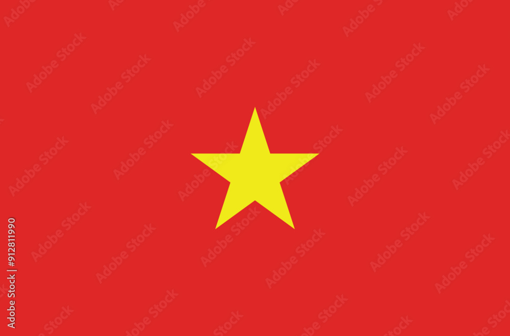 National flag of Vietnam. Vietnam flag. Vector Illustration. National flag of Vietnam. Vietnam flag. Vector Illustration.