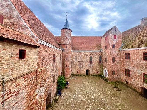 Spøttrup Castle built of red brick, is an ancient building in Central Jutland, Denmark.