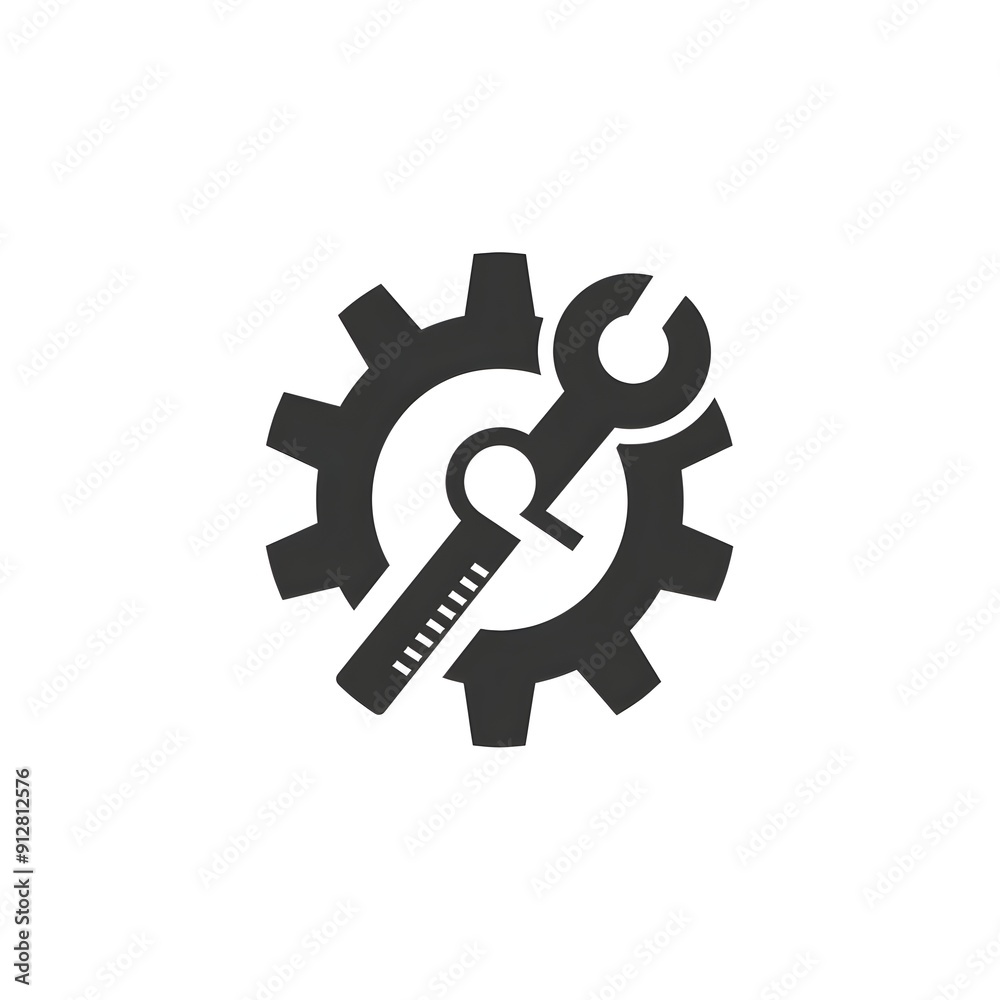 logo, minimalistic style logo of the tools for showing there is gear and wrench with letter Q inside , white background, vector illustration, flat design, simple shapes, black color only. logo, minimalistic style logo of the tools for showing there is gear and wrench with letter Q inside , white background, vector illustration, flat design, simple shapes, black color only.