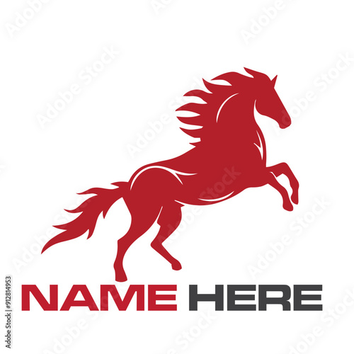 creative unquie horse furry logo