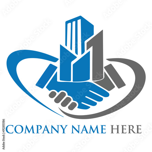 real estate constriction house home loan  logo