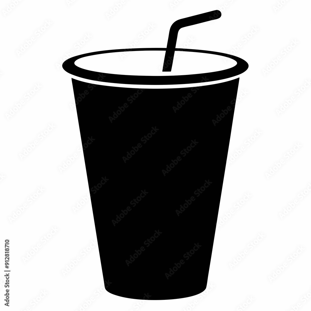 Paper cup of coffee isolated on white, coffee cup vector illustration, glass vector art, coffee cup silhouette, coffee glass vector icon, eps Paper cup of coffee isolated on white, coffee cup vector illustration, glass vector art, coffee cup silhouette, coffee glass vector icon, eps