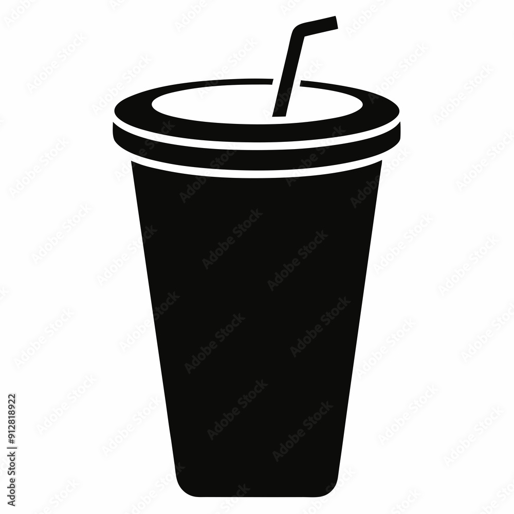 Paper cup of coffee isolated on white, coffee cup vector illustration, glass vector art, coffee cup silhouette, coffee glass vector icon, eps Paper cup of coffee isolated on white, coffee cup vector illustration, glass vector art, coffee cup silhouette, coffee glass vector icon, eps