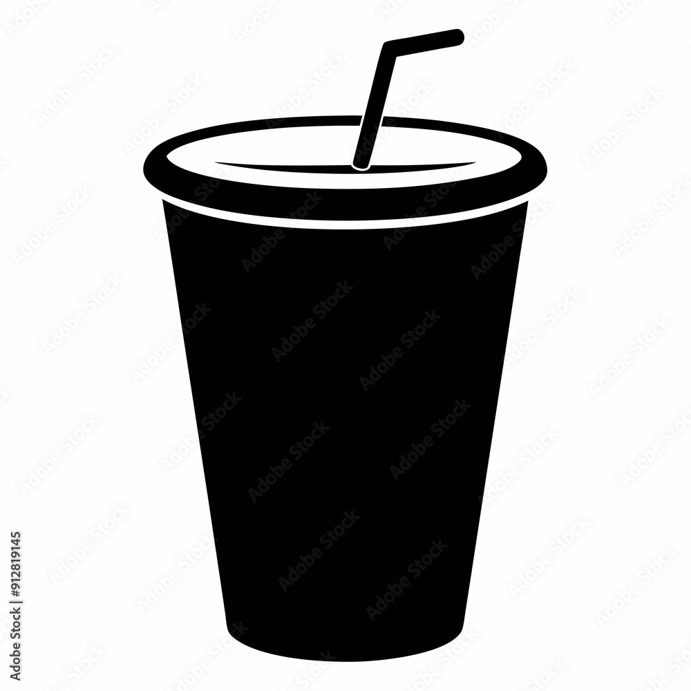 Paper cup of coffee isolated on white, coffee cup vector illustration, glass vector art, coffee cup silhouette, coffee glass vector icon, eps Paper cup of coffee isolated on white, coffee cup vector illustration, glass vector art, coffee cup silhouette, coffee glass vector icon, eps
