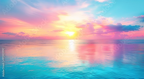 sunset in the sea