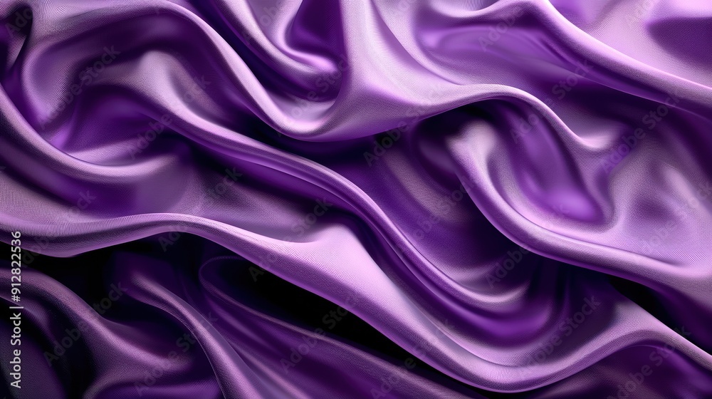 Vibrant purple silk fabric with flowing curves and smooth texture, creating a luxurious and elegant background. Vibrant purple silk fabric with flowing curves and smooth texture, creating a luxurious and elegant background.