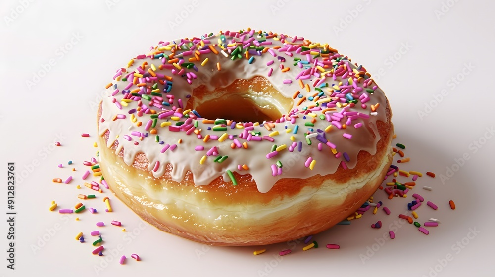 A Glazed Donut with Sprinkles