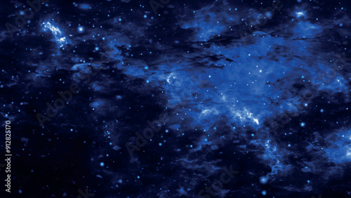Space background. Flight in space with simulation of galaxies and nebulae. Stunning galaxy. Night sky with stars and nebula. 3D vector illustration