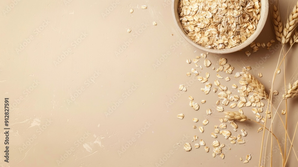 national oatmeal day background concept with copy space national oatmeal day background concept with copy space