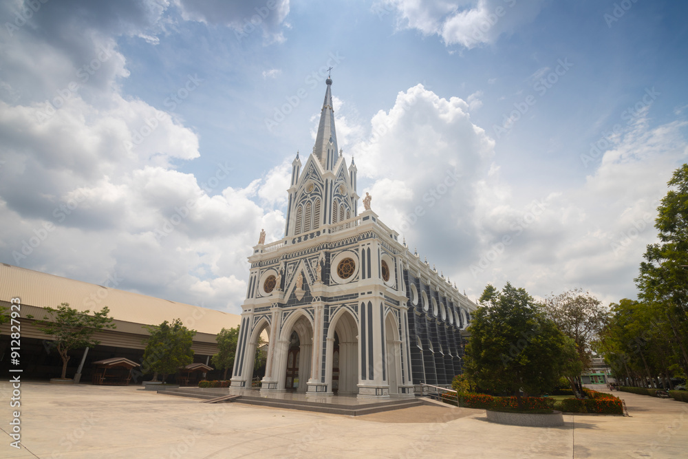Nativity of Our Lady Cathedral, Bang Nok Khwaek ,One of the most beautiful Catholic churches in Thailand.
