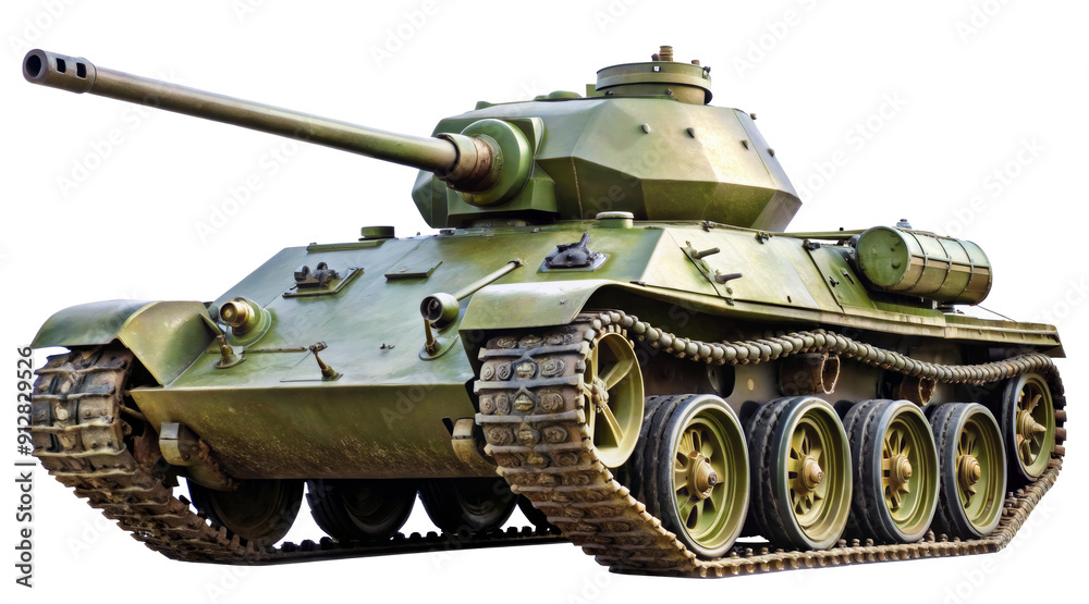 Green military tank isolated isolated on transparent background Green military tank isolated isolated on transparent background