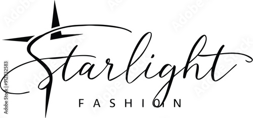 Star style fashion business logo design. AI generative.