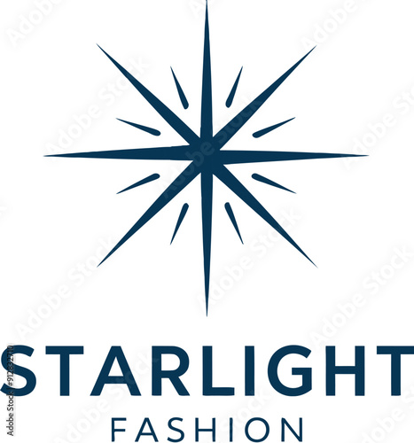 Star style fashion business logo design. AI generative.