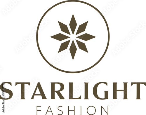 Star style fashion business logo design. AI generative.