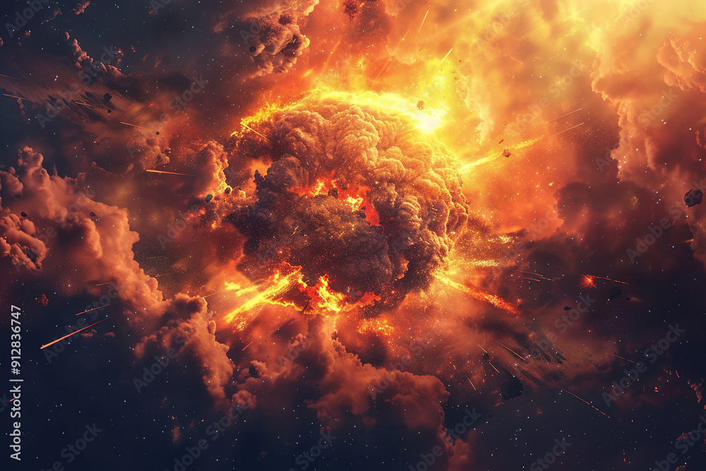 Generative ai on theme of scary nuclear explosion in outdoor, mushroom cloud of nuclear weapons Generative ai on theme of scary nuclear explosion in outdoor, mushroom cloud of nuclear weapons