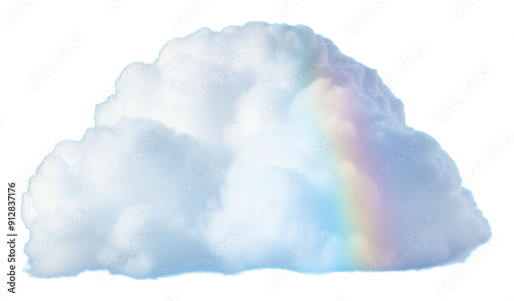 PNG Cloud with rainbow illustration PNG Cloud with rainbow illustration