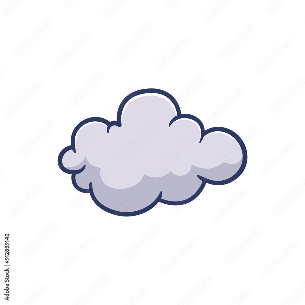 Cloud minimalist vector illustration ,simple transparent graphic element .Isolated on white background Cloud minimalist vector illustration ,simple transparent graphic element .Isolated on white background