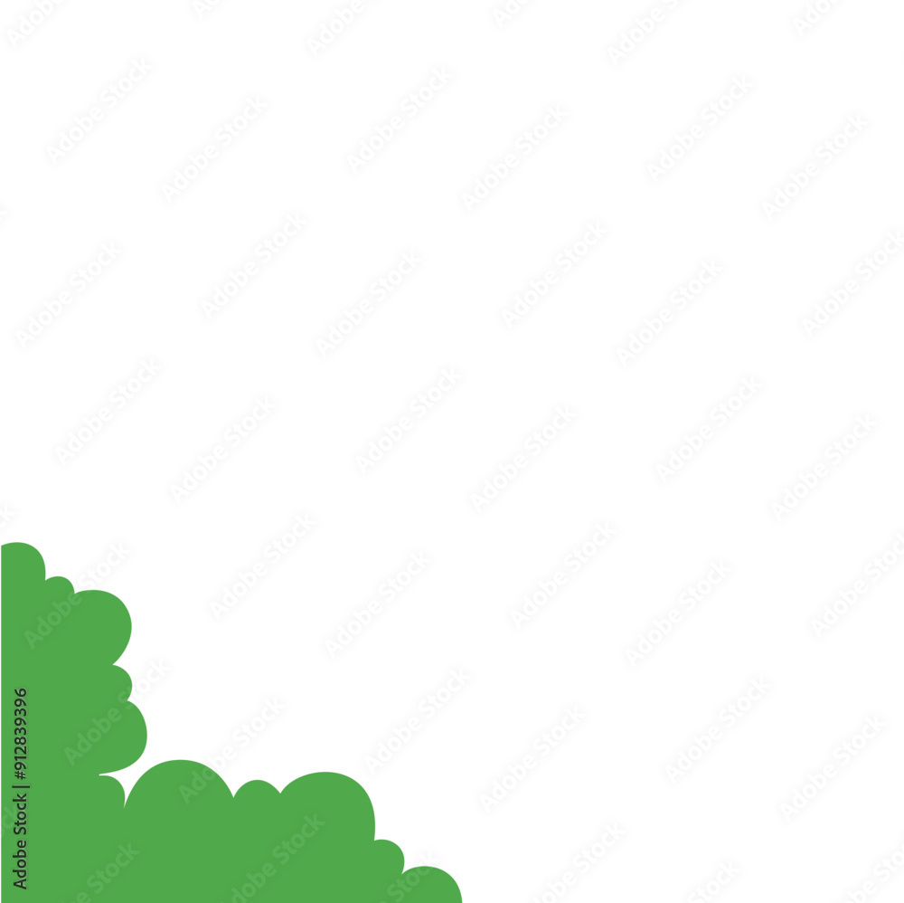 Flat Grass Corner Border Flat Grass Corner Border