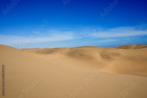 Dunes and sand at Namibian coast
