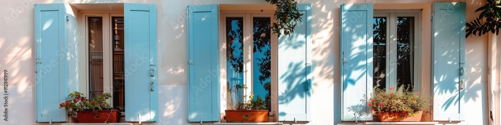 Fototapeta premium White Coloured Building Exterior in Vintage Style Charming Residence Premium Image Quality