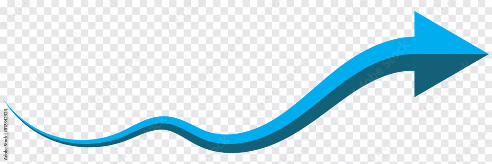 Obraz premium Arrow flat style icon on transparent background. arrow icon for your website design, logo, app, ui. arrow indicated the direction symbol. curved arrow sign.arrow cursor for digital upload icon, vector