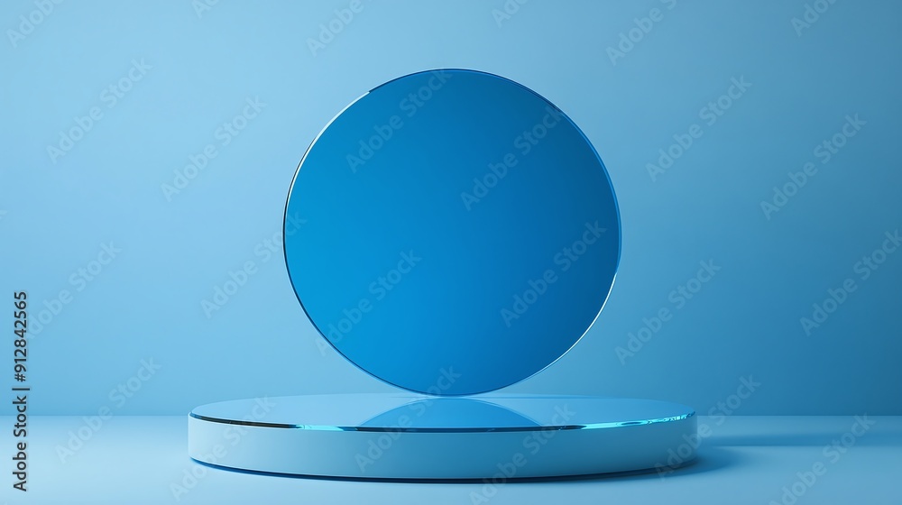 Transparent Podium with Soft Lighting Highlighting a Premium Gadget Transparent Podium with Soft Lighting Highlighting a Premium Gadget
