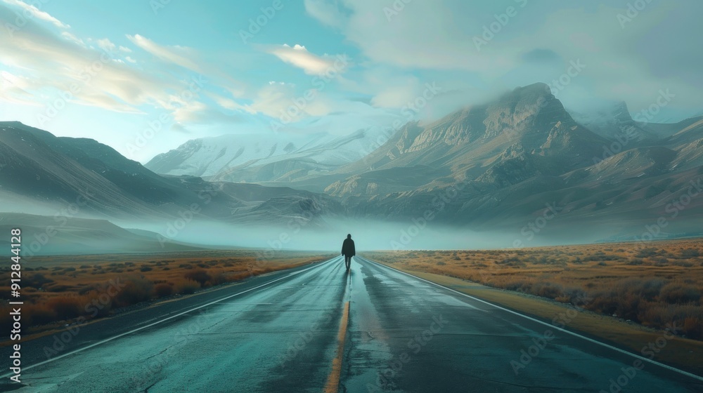 Solitude on a Mountain Road