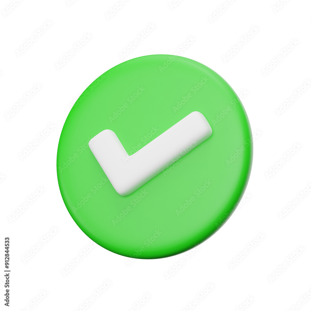 tick check approve complete 3d icon tick check approve complete 3d icon