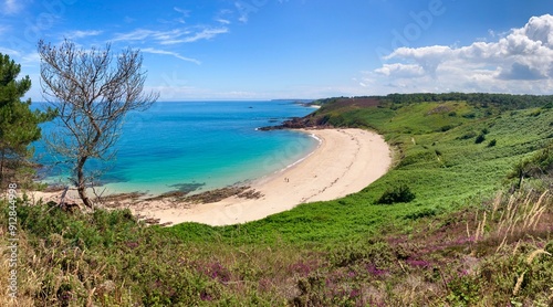 Plage paradisiaque de Bretagne