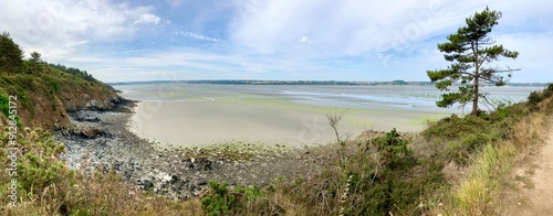 Photographie panoramique des côtes Bretonnes.
