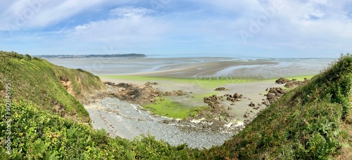 Photographie panoramique de la baie de Saint-Brieuc.