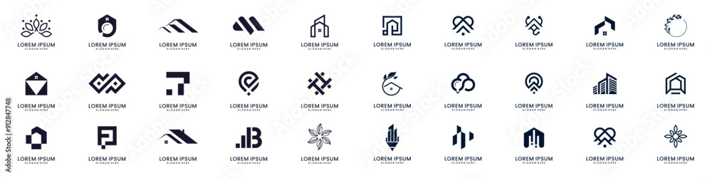 Set abstract corporate business identity logo design inspiration. Set abstract corporate business identity logo design inspiration.