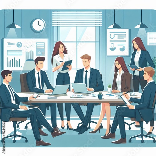 Business meeting at office