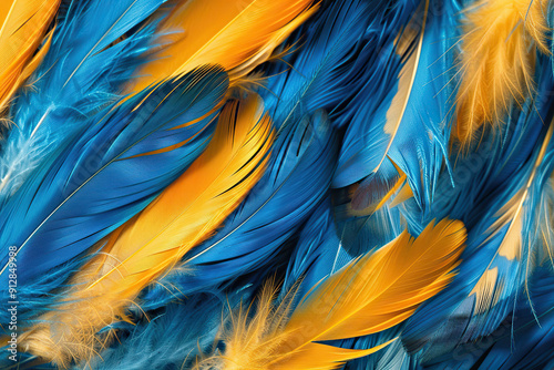 Generative ai on theme of beautiful texture bird feather for design natural abstract background