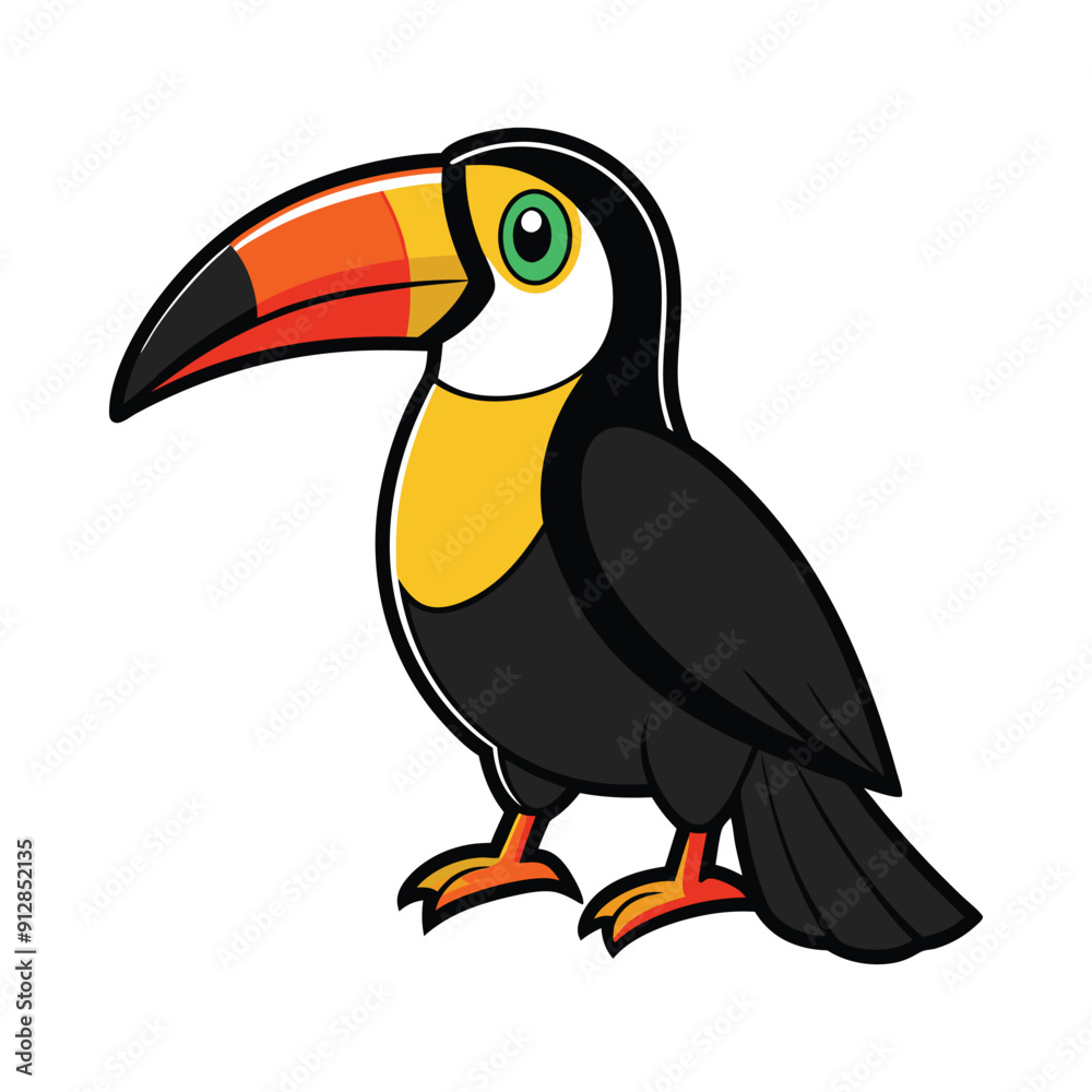 Fototapeta premium Toucan bird vector illustration 