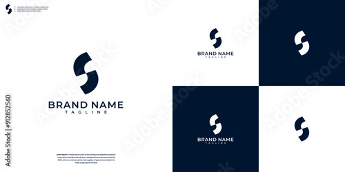Modern and unique letter S initials logo design.