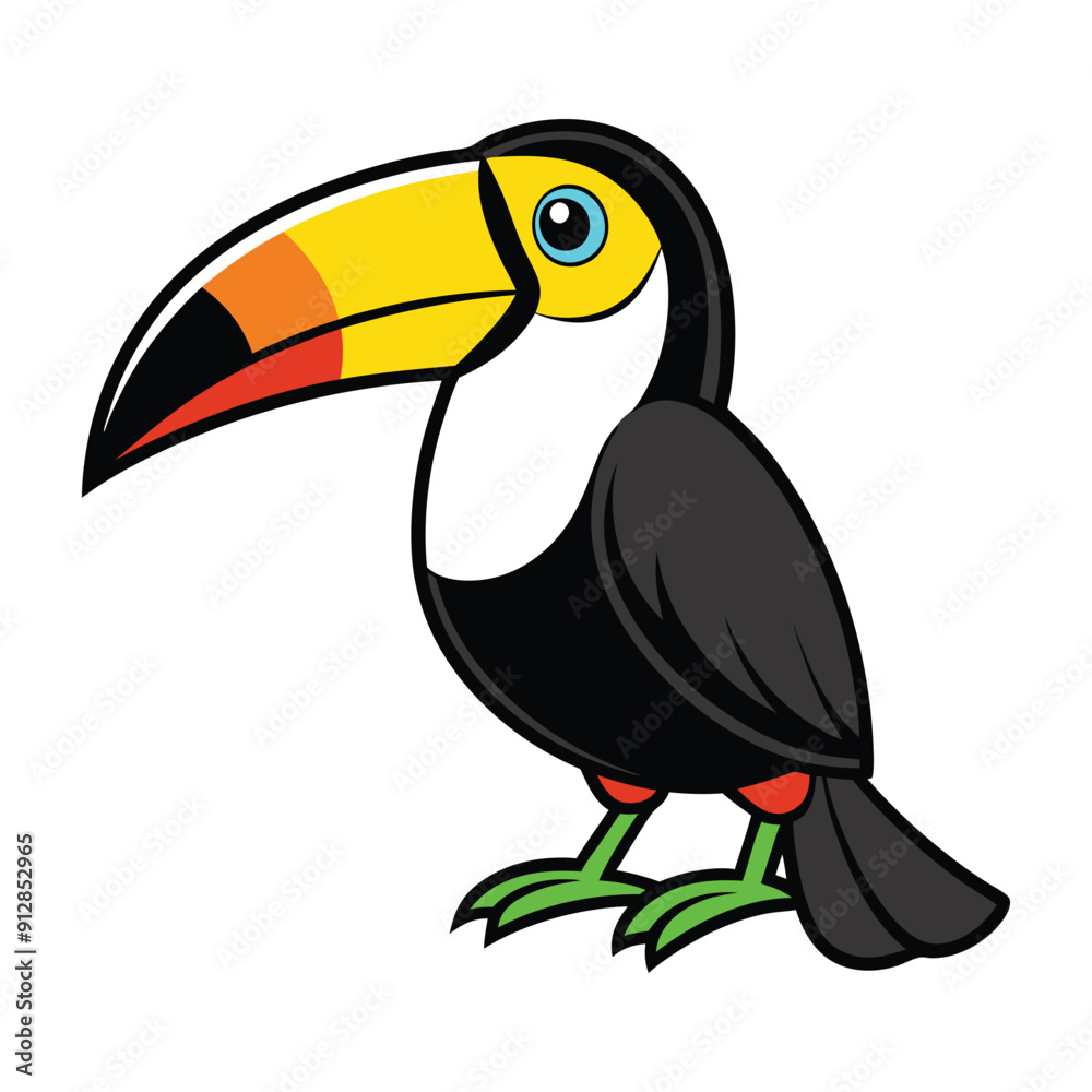 Fototapeta premium Toucan bird vector illustration 