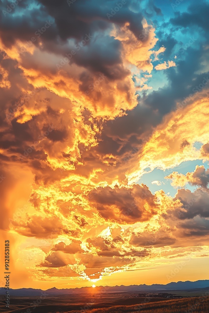 Golden hour sky clouds using editing software tools Golden hour sky clouds using editing software tools