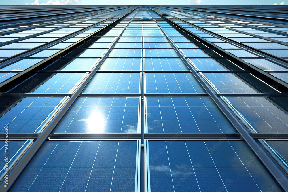 Generative ai on theme of solar cell panels in a photovoltaic power plant, eco renewable power Generative ai on theme of solar cell panels in a photovoltaic power plant, eco renewable power