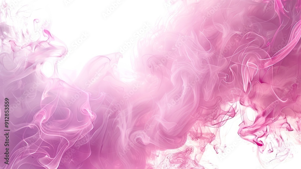 Colorful pink smoke swirling elegantly against a bright background Colorful pink smoke swirling elegantly against a bright background